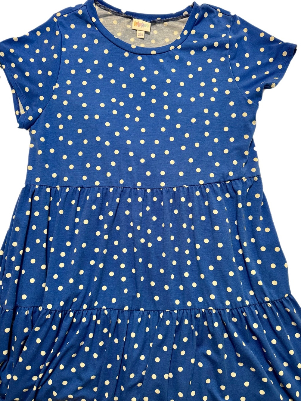 Cute LuLaRoe Jessie Swing Dress Polka Dot Print Linda